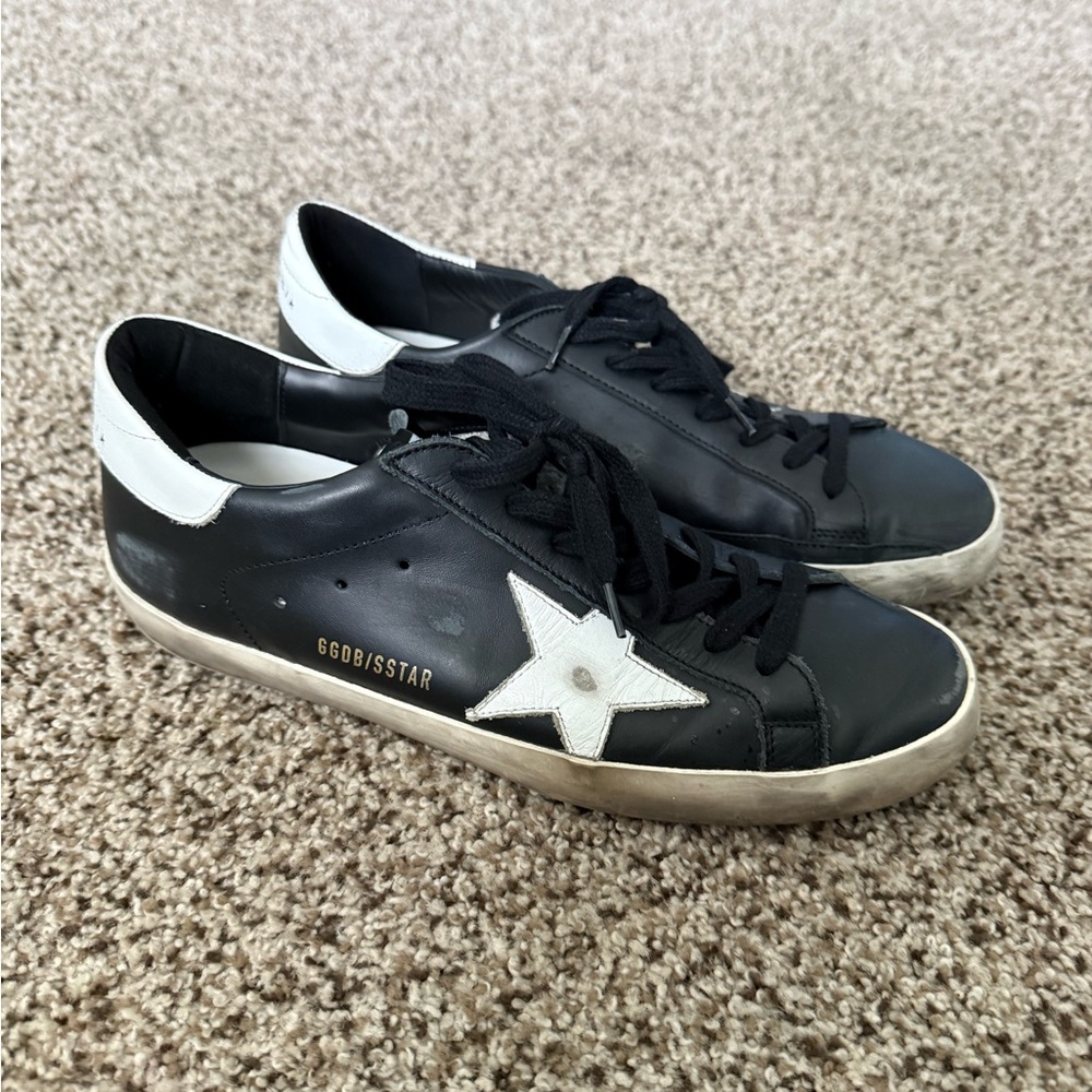 Golden Goose Black and White Star Sneakers